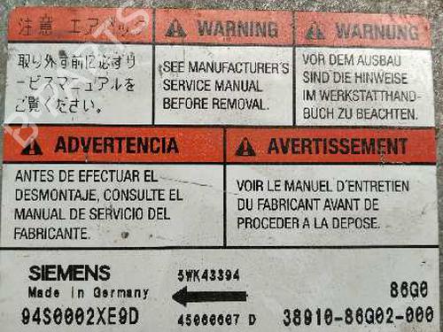 ECU airbags SUZUKI IGNIS II (MH)  | BP12930972M53 