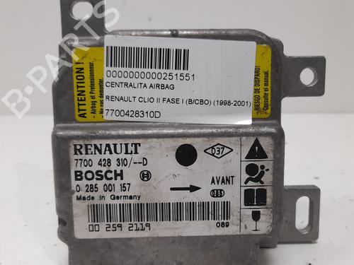 Centralina airbag RENAULT CLIO II (BB_, CB_) 1.9 dTi (B/CB0U) (80 hp) 12760273