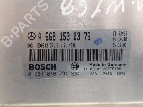 Engine control unit (ECU) MERCEDES-BENZ A-CLASS (W168) A 160 CDI (168.006) | BP12755977M57 