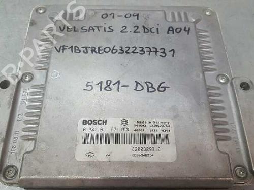Engine control unit (ECU) RENAULT VEL SATIS (BJ0_) 2.2 dCi (BJ0E, BJ0F) | BP12691817M57 