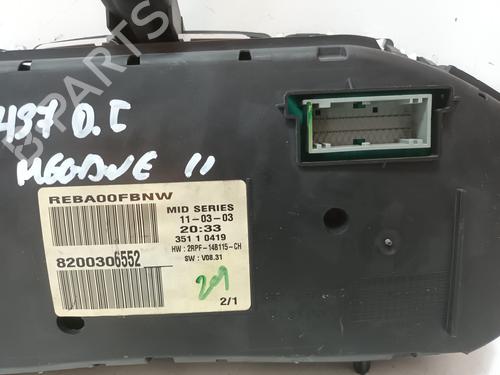 Instrument cluster RENAULT MEGANE II (BM0/1_, CM0/1_) 2.0 16V (BM0U, CM0U) | BP17240358C47 