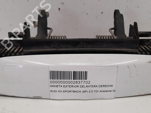 Used Front right exterior door handle AUDI A3 Sportback (8PA) 2.0 TDI quattro (170 hp) 12770351