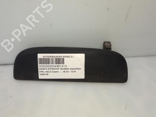 Used Rear left exterior door handle OPEL AGILA A (H00) 1.2 16V (F68) (75 hp) 30593637