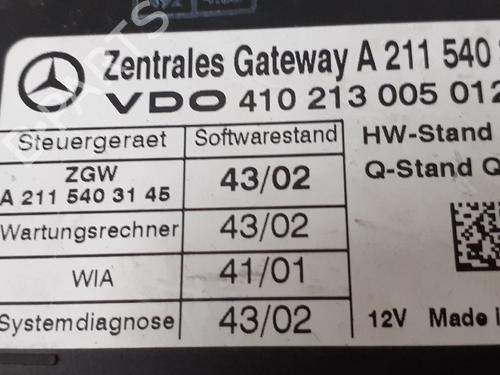 Comfort control module MERCEDES-BENZ E-CLASS (W211) E 240 (211.061) | BP12741556M56 