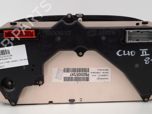 Instrument cluster RENAULT CLIO II (BB_, CB_) 1.2 (BB0A, BB0F, BB10, BB1K, BB28, BB2D, BB2H, CB0A,... | BP12759550C47 