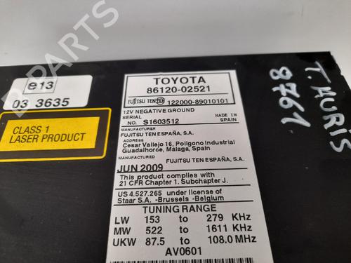 Radio TOYOTA AURIS (_E15_)  | BP12772699E6 