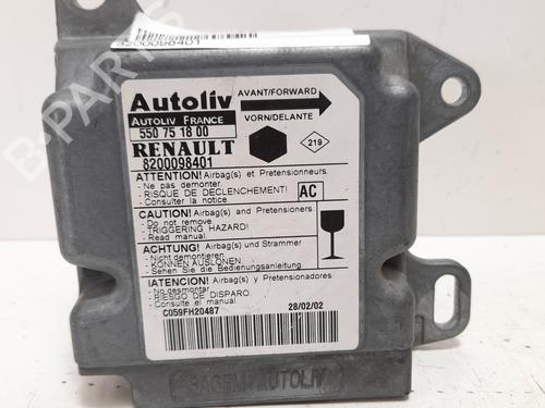 Airbag styreenhed RENAULT KANGOO (KC0/1_) D 65 1.9 (KC0E, KC02, KC0J, KC0N) (64 hp) 12715895