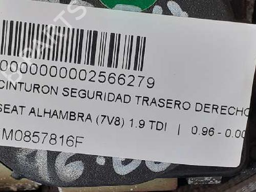 Rear right seatbelt SEAT ALHAMBRA (7V8, 7V9) 1.9 TDI | BP12766537I28 
