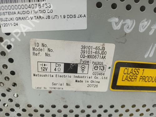 Radio SUZUKI GRAND VITARA II (JT, TE, TD)  | BP21188950E6 