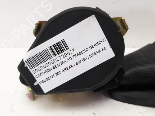 Used Rear right seatbelt PEUGEOT 307 Break (3E) 2.0 HDI 110 (107 hp) 12774240