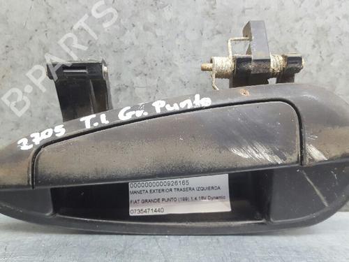 Used Rear left exterior door handle FIAT GRANDE PUNTO (199_) 1.4 16V (199BXG1B, 199AXG1B) (95 hp) 12817016