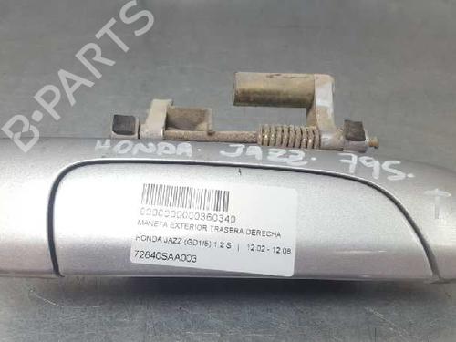 Used Rear right exterior door handle HONDA JAZZ II (GD_, GE3, GE2) 1.2 i-DSI (GD5, GE2) (78 hp) 12794256