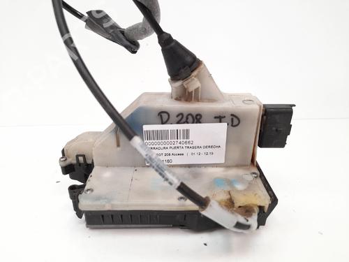 Used Rear right lock PEUGEOT 208 I (CA_, CC_) 1.4 HDi (68 hp) 12774934