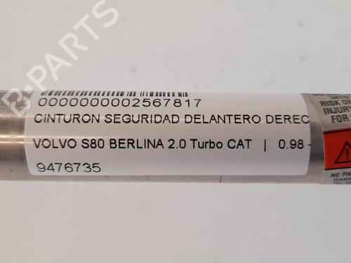 Front right seatbelt VOLVO S80 I (184) 2.0 | BP12766617I25 