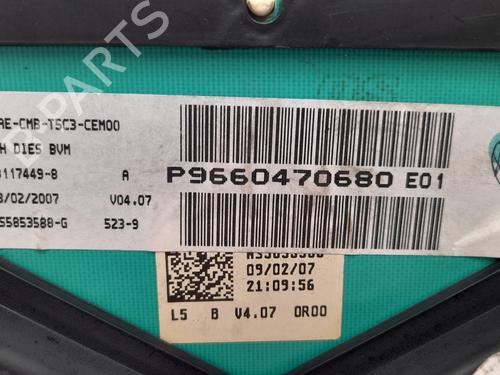 Instrument cluster PEUGEOT 307 (3A/C) 1.6 HDi | BP12784160C47 