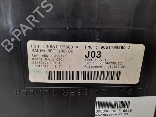 Fuse box PEUGEOT 307 Break (3E) 1.6 HDi 110 | BP12760291E1 