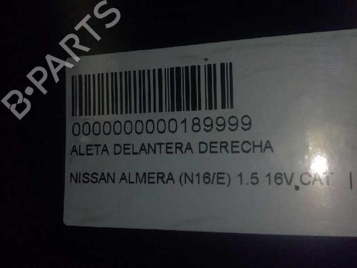 Right front fenders NISSAN ALMERA II Hatchback (N16)  | BP12931385C42