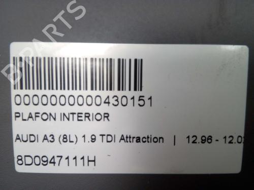 Interior roof light AUDI A3 (8L1) 1.9 TDI | BP12799946I8 