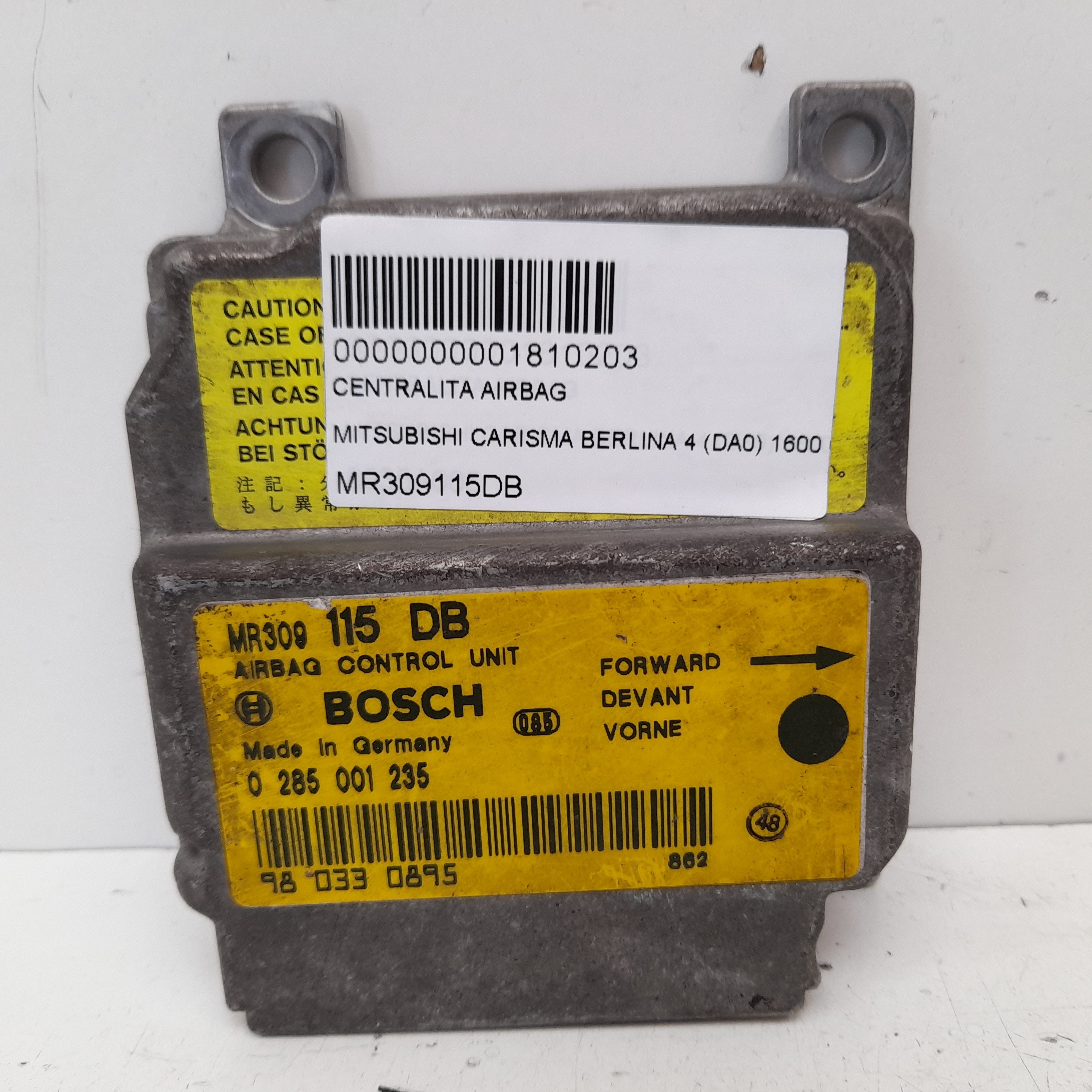 ECU airbags MITSUBISHI CARISMA Saloon (DA_) 1.6 (DA1A) 12723454 