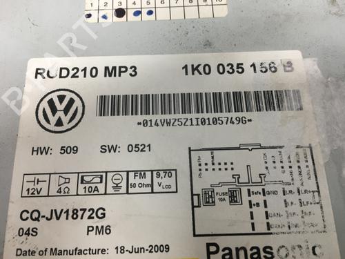 Radio VW GOLF VI (5K1) 1.4 | BP12152304E6
