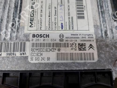 Engine control unit (ECU) PEUGEOT 307 SW (3H) 1.6 HDI 110 | BP12154455M57 