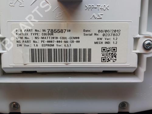 Instrument cluster PEUGEOT 208 I (CA_, CC_) 1.2 PureTech 82 | BP12156679C47 