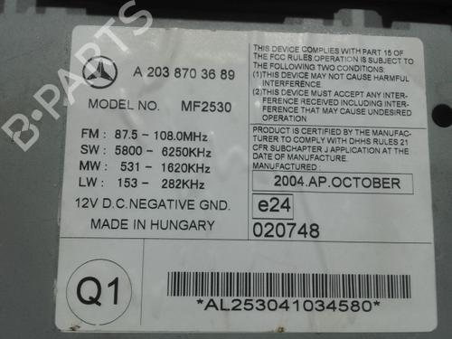 Radio MERCEDES-BENZ C-CLASS (W203)  | BP12158508E6 