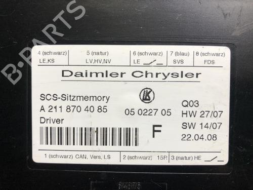 Electronic module MERCEDES-BENZ E-CLASS (W211) E 270 CDI (211.016) | BP12272647M83 