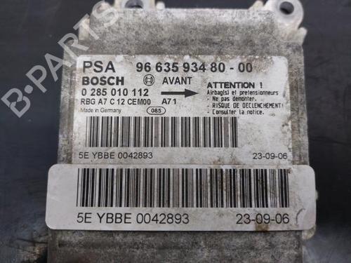 ECU airbags PEUGEOT 207 (WA_, WC_) 1.6 HDi | BP12167104M53 