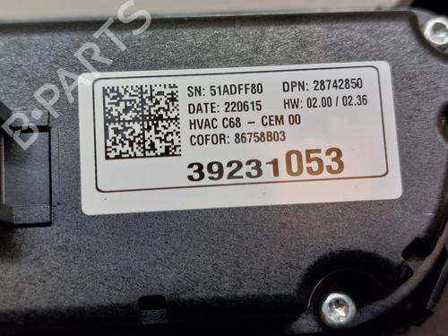 AC Styreenhet / Manøvreringsenhet OPEL CORSA F (P2JO) 1.2 (68) | BP13382586I5 