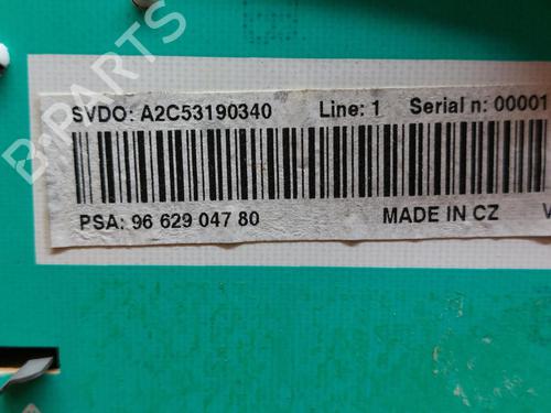 Instrument cluster PEUGEOT 207 (WA_, WC_) 1.4 HDi | BP15556279C47