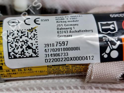 Left curtain airbag OPEL ASTRA K (B16) 1.5 CRDI (68) | BP16162110C11 