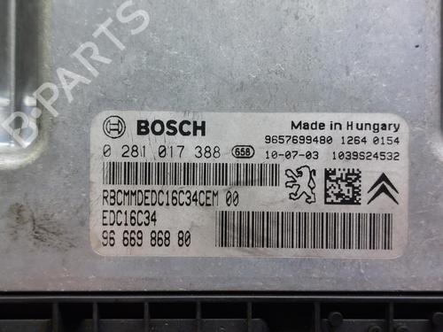 Engine control unit (ECU) CITROËN C3 II (SC_) 1.4 HDi 70 (SC8HZC, SC8HR0, SC8HP4) | BP16197614M57 