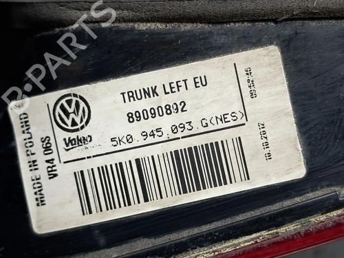 Left tailgate light VW GOLF VI (5K1) 1.6 TDI | BP23132291C79
