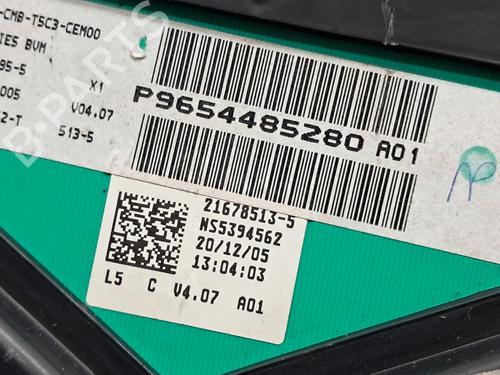 Instrument cluster PEUGEOT 307 SW (3H) 1.6 HDI 110 | BP12154454C47 