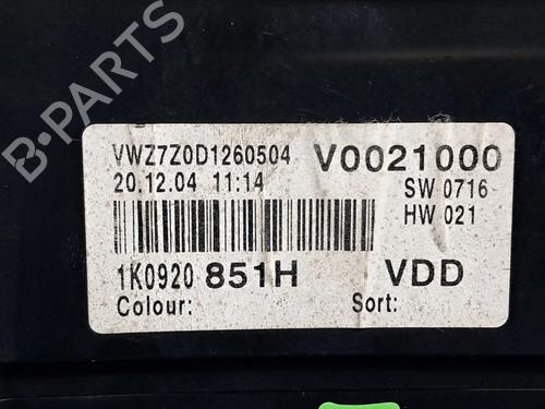 Instrument cluster VW GOLF V (1K1) 1.9 TDI | BP30885164C47