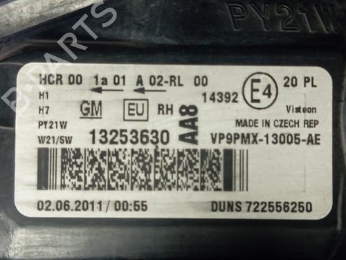 Right headlight OPEL MERIVA B MPV (S10)  | BP30375021C29 
