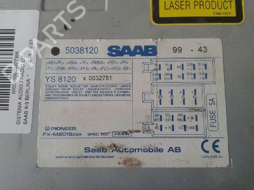 Radio SAAB 9-3 (YS3D)  | BP16889691E6 