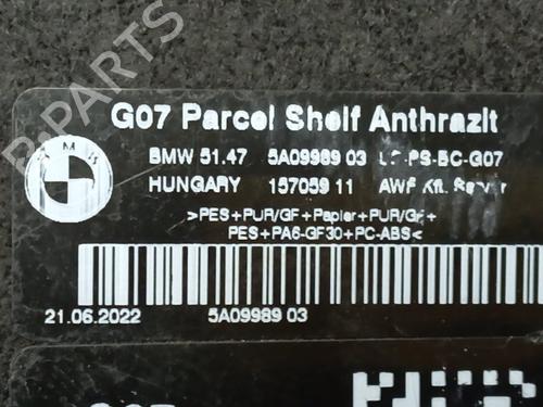 Rear parcel shelf BMW X7 (G07) xDrive 40 d Mild-Hybrid | BP29536129C85 