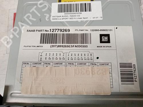 Radio SAAB 9-3 (YS3F, E79, D79, D75) 1.9 TiD | BP12670730E6 
