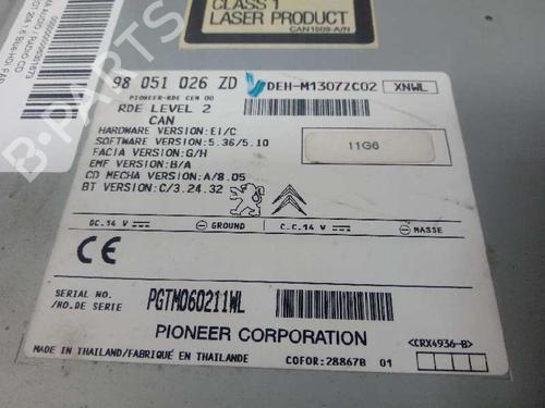 Radio PEUGEOT 208 I (CA_, CC_)  | BP12670341E6 