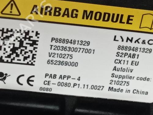 Airbag Kit LYNK & CO 01 PHEV | BP36017638C86 - Image 11