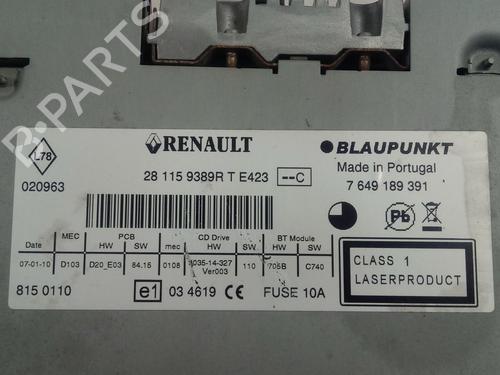 Radio RENAULT SCÉNIC III (JZ0/1_)  | BP18919889E6 