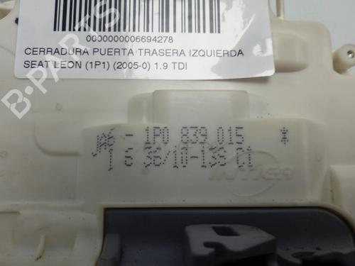 Rear left lock SEAT LEON (1P1) 1.9 TDI | BP15827407C100 