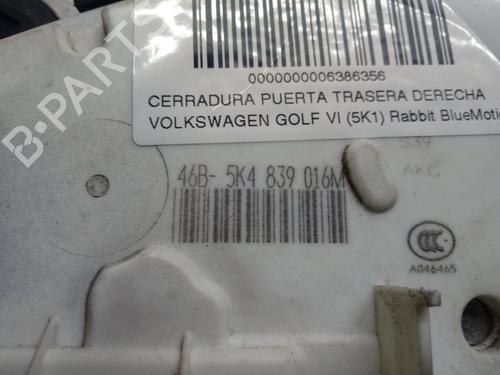 Rear right lock VW GOLF VI (5K1)  | BP12672482C99 