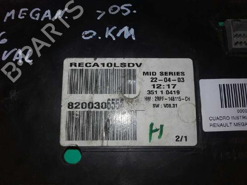 Instrument cluster RENAULT MEGANE II (BM0/1_, CM0/1_) 1.6 16V (BM0C, CM0C) | BP13747361C47 