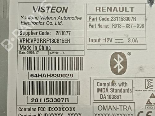 Radio RENAULT CLIO IV (BH_)  | BP17044253E6 
