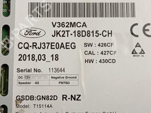 Radio FORD TRANSIT CUSTOM V362 Bus (F3) | BP30470237E6
