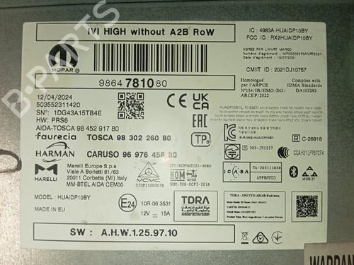 Radio PEUGEOT 2008 I (CU_)  | BP27480023E6 