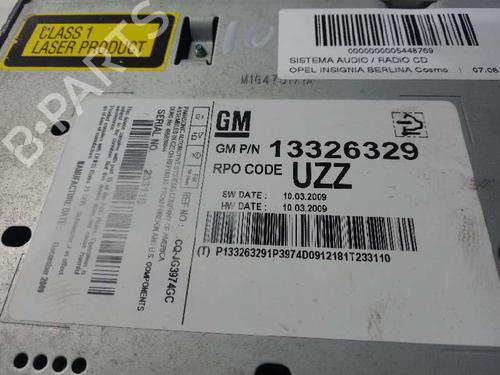 Radio OPEL INSIGNIA A (G09)  | BP12657705E6 